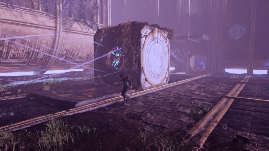 Pushing and pulling blocks in the Star Wars Jedi Survivor Chamber of Detachment