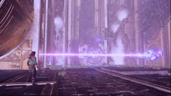 Firing lasers in the Star Wars Jedi Survivor Chamber of Detachment
