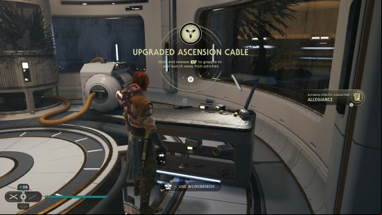 Cal Kestis finds the Star Wars Jedi Survivor upgraded ascension cable