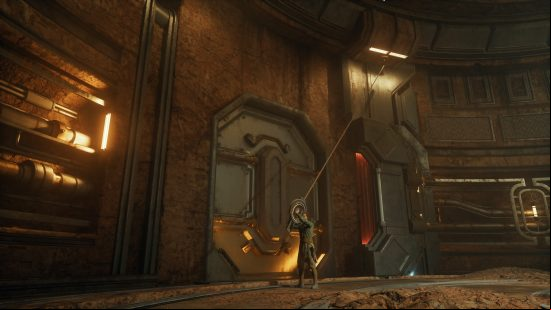 Cal Kestis stands in front of the Star Wars Jedi Survivor Pilgrim's Sanctuary puzzle