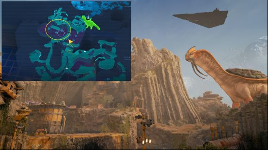 A map shows the location of the Star Wars Jedi Survivor mullet