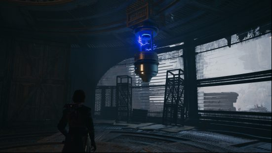 Cal Kestis uses the Star Wars Jedi Survivor traversal abilities to use the electro dart