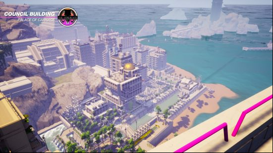 Best detective games: a view from on high of a built-up settlement.