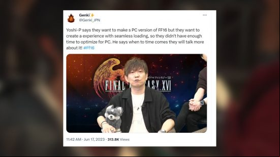 Final Fantasy 16 PC port still in the works, but there's an issue