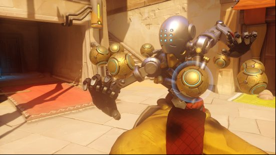 Overwatch 2 characters: a robot with a shiny round head.