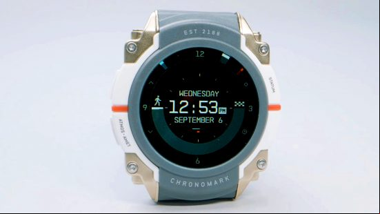 Starfield Constellation Edition - Chronomark smart watch, with white and orange detailing.