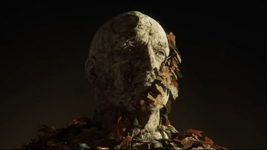 Baldur's Gate 3 Minsc as a grey statue