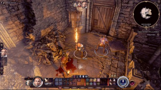 Best Baldur's Gate 3 Paladin build: Character sit around near an open flame