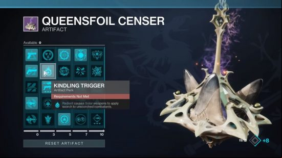 The UI showing the best Destiny 2 Titan build mods