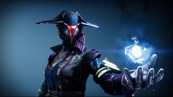 Destiny 2 classes: The Arc Warlock posing with electricity in their outstretched left hand.
