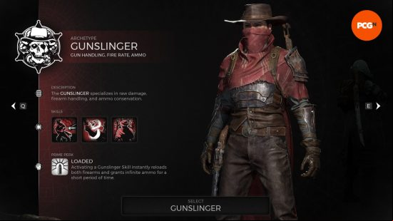 Remnant 2 archetype tier list: a person wearing a cowboy hat, face scarf, and poncho.