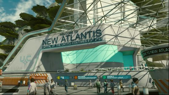 Starfield United Colonies headquarters based at the city of New Atlantis, established in 2161