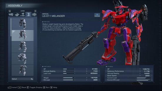 The best Armored Core 6 legs parts