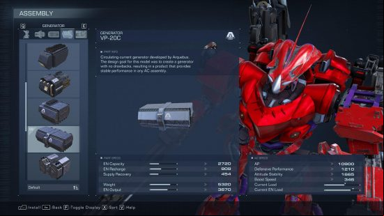 The best Armored Core 6 inner parts generator