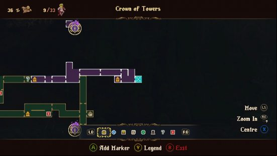 The location of Ruego Al Alba as it appears on the map, one of the Blasphemous 2 weapons.
