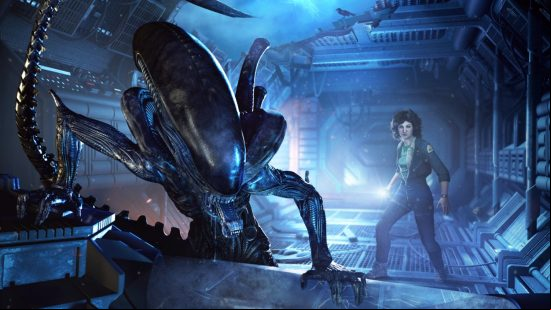 Ellen Ripley stands behind The Xenomorph, one of the best DBD killers in our Dead by Daylight killer tier list.