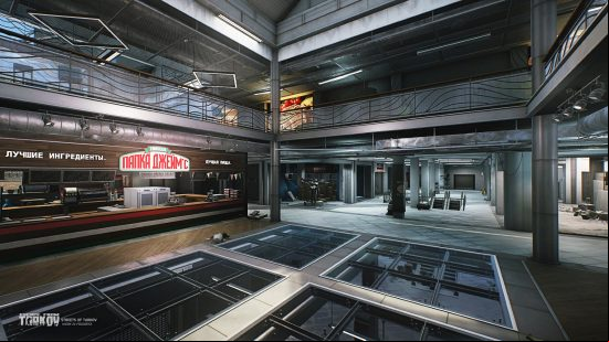 Escape From Tarkov 13.5 - a shopping center area in Streets of Tarkov.