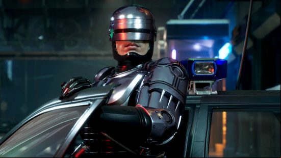 Best FPS games: Robocop stares towards the camera