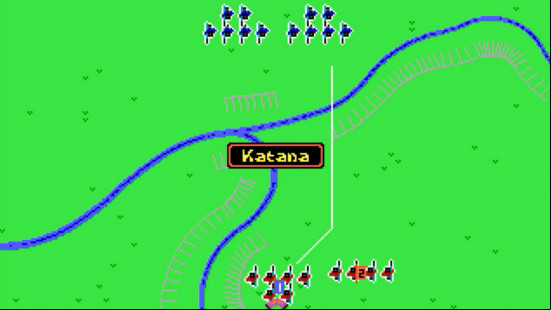 Best samurai games: a crunchy green land with armies either side