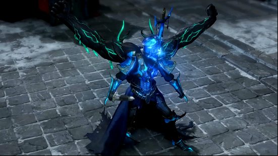 Path of Exile Mystery Box - two large arms stretch out from a player's shoulders.