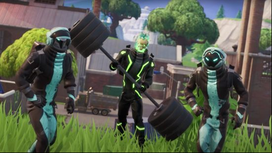 The best Fortnite skins - Eternal Voyager holding weights