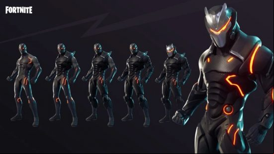 The best Fortnite skins - Omega skins on black background