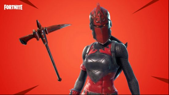 The best Fortnite skins - Red Knight on red background