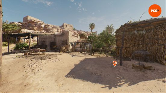 AC Mirage enigmas: a pile of buried treasure near the coast.