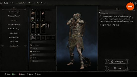Lords of the Fallen bucket: the Condemned class in Lords of the Fallen