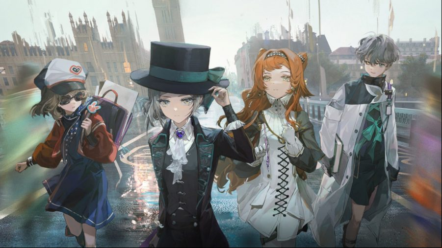 Reverse 1999 codes: the cast of Reverse 1999 decked out in fancy garb and top hats.