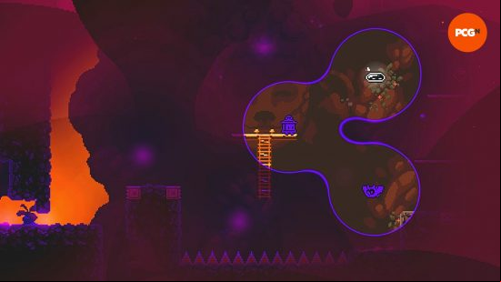 three small creatures: a blob, a bat, and a lantern, all work together in KarmaZoo, one of the best Steam Next Fest demos in October 2023.