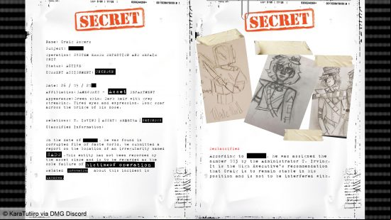 GameFuna ARG - A compiled image of the secret, redacted document for an employee known as 'Craig' seen in glimpses throughout an advert for the 'GameFuna Adbot,' part of a new game teaser from Inscryption creator Daniel Mullins. Image collated by Discord  'KaraTutiiro.'