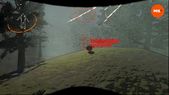 A swarm of circuit Bees around their hive in Lethal Company.