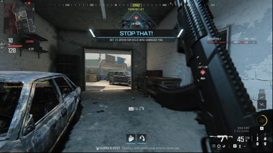 Mw3 review: a soldier runs with their weapon held high.