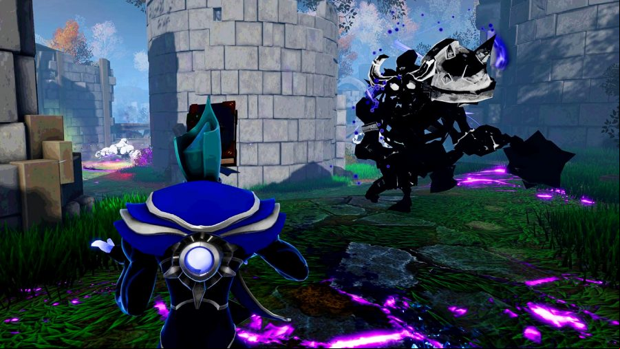 Vellum - A Scribe faces down against a giant monster, one of the Torn.