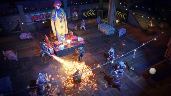 Games like BG3: Fighting against a clown with a flamethrower in Wasteland 3.