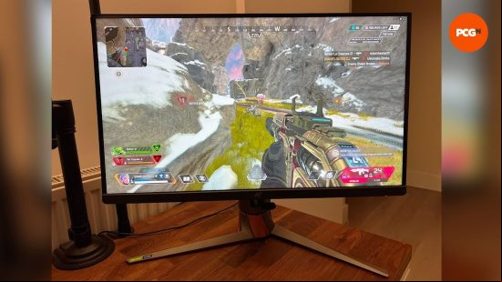 The ASUS ROG Swift 360Hz PG27AQN monitor, playing Apex Legends