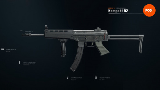 Best Warzone SMGs: a small fully automatic gun with a long, curved magazine.