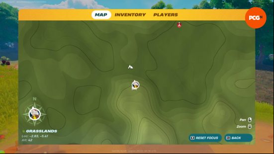 The Lego Fortnite caves show up on the map screen with a cave icon.