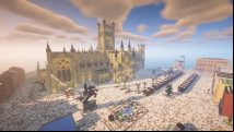 Minecrafter creates snow-capped British cathedral for Christmas