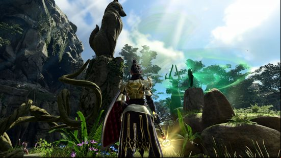 BG3 mods: A statue and a character in Baldur's Gate 3 look upon newly improved camera angles