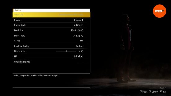 Infinite Wealth graphics settings