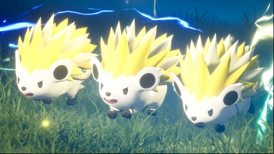 Three Jolthog, some of the best Electricity Generating Pals in Palworld.
