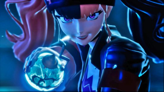 One of the faction leaders is holding a Pal Sphere and is about to engage in Palworld fighting.