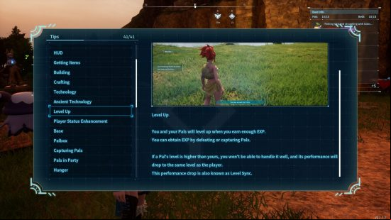 The in-game UI tells about the Palworld max level