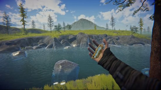 Pony Island 2 Panda Circus release date estimate: The nomad stands on a riverbank, holding out a thumb drive carved in mysterious runes.
