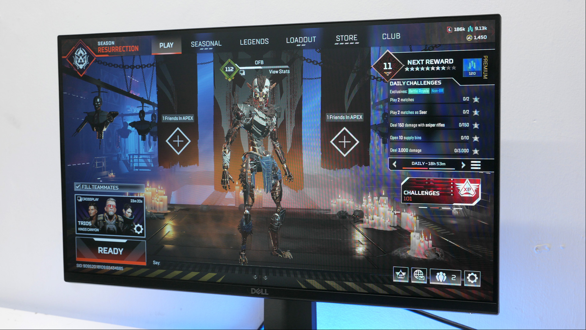 Dell G252H review image showing the monitor being used for gaming.