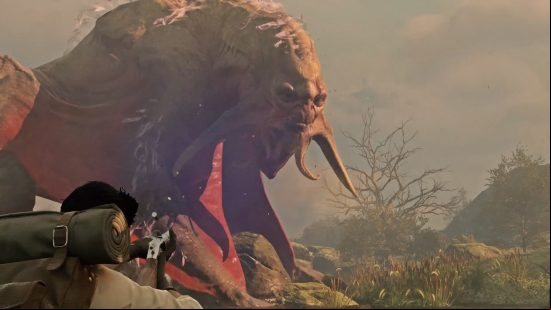 Humbaba, one of the Nightingale Apex Creatures, stalks through the swamp biome.