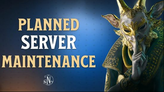 An image of Nightingale's Puck with the text "Planned Server Maintenance".