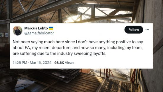 Battlefield Marcus Lehto: a tweet from Lehto